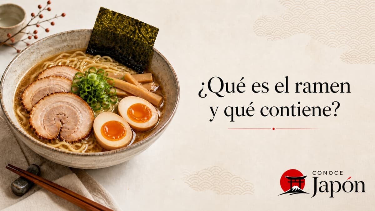 Descubre qué es el ramen, qué contiene y cuáles son sus tipos más conocidos, como shoyu, miso, shio o tonkotsu.