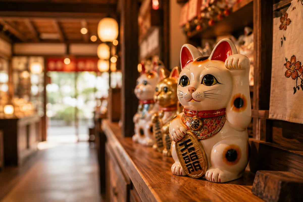 Imagen temática sobre ¿Qué es un maneki-neko y qué significa cada pata?